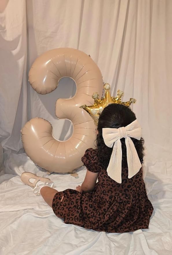 40 Inch Number Balloons, Balloons for Woman Man 13th Birthday Decoration, Cream Foil Number 13 Ballon for 13, 31 Wedding, Anniversary, Bridal Shower, Graduation, Valentine's Day