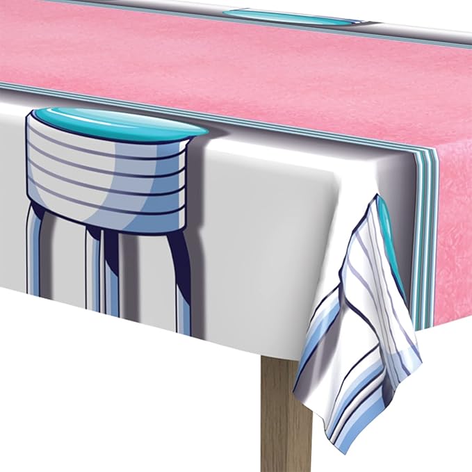 Soda Shop Stools Tablecover