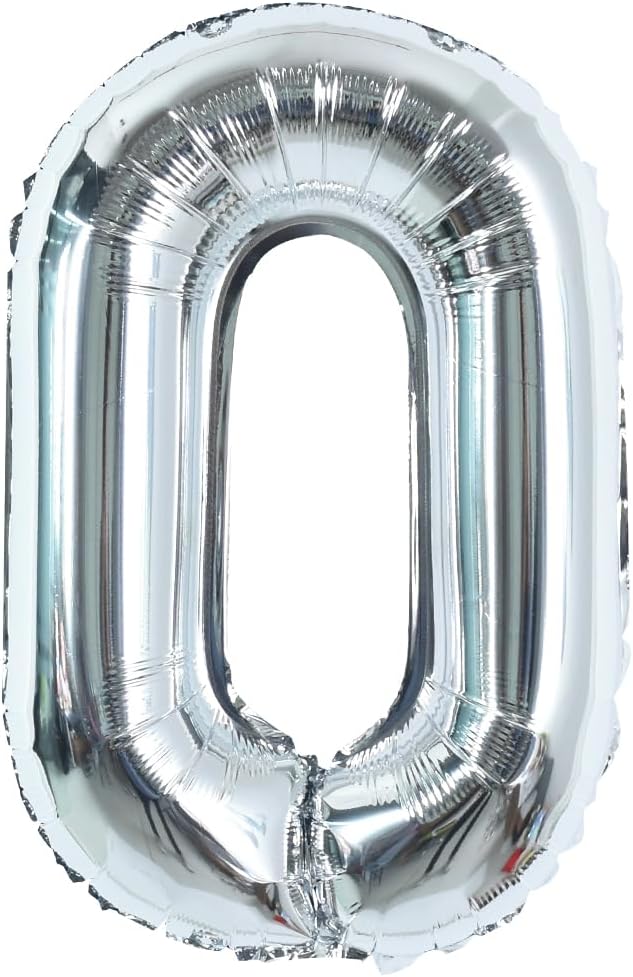 TONIFUL 40 Inch Large Silver Letter O Balloons Helium Balloons,Foil Mylar Big Letter Balloons for 2026 New Year Eve Graduation Wedding Baby Shower Birthday Party Anniversary Supplies Decorations