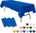 3-Pack Premium Plastic Dark Royal Blue Tablecloth Disposable 54" x 108" Rectangle Table Cover PEVA Party Sapphire Ocean Blue Table Cloths for Parties Birthday Wedding Picnic Banquet