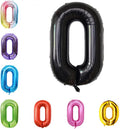 40 Inch Large Foil Helium Number Balloon Birthday Wedding Party 0-9 (Black, 0)