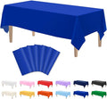 Kopokita 6PCS Royal Blue Plastic Tablecloths 54 x 108 Inch, Disposable Table Cloths Rectangle Party Table Covers