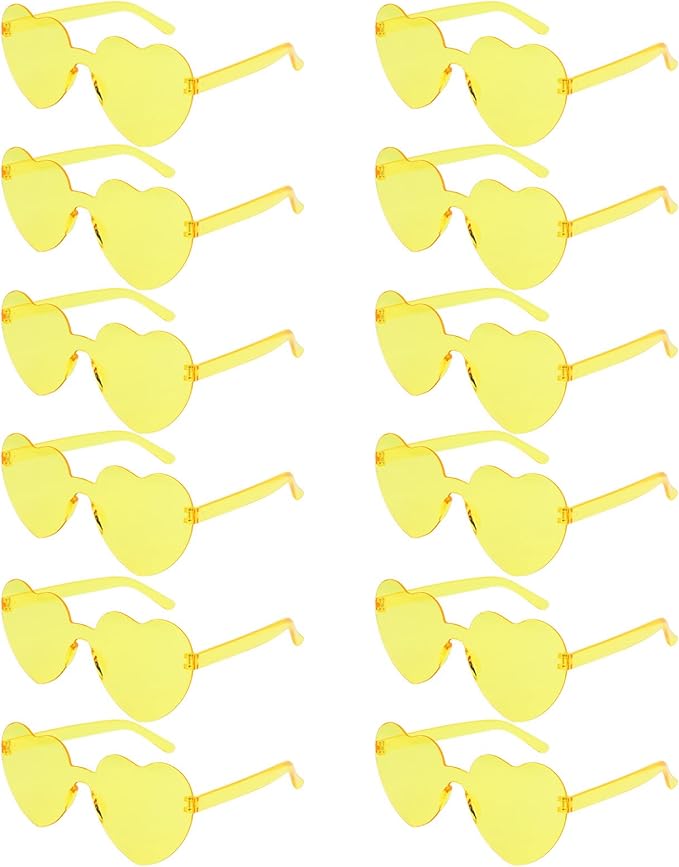 Heart Sunglasses 12/18/24 Pcs Heart Shaped Glasses for Women Cute Funny Party Glasses Party Favors Accessories