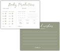 Baby Predictions and Advice Cards, 5" x 7" Minimalism Baby Shower Predictions Cards, Daily Party Games & Activities Favors for Newparents - G05