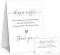 Modern Minimalist Diaper Raffle Game, Diaper Raffle Tickets for Baby Shower, Gender Neutral Tickets for Baby Shower Party Favor Decorations Supplies (1 Sign + 50 Cards) -A02