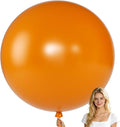 KALOR Burnt Orange Giant Balloons 36 Inch Large Latex Balloons, 4 Pack Jumbo Round Helium Balloon for Birthday Bridal Shower Wedding Baby Shower Party Decorations