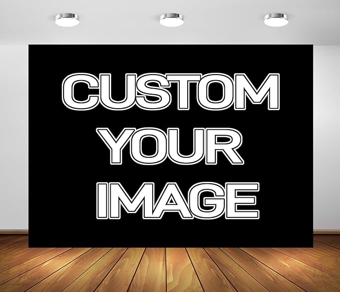 BELECO 15x10ft Fabric Custom Backdrop with Picture Logo Text Customize Your Design Personalized Background Customized Backdrop Banner Party Decorations Birthday Wedding Christmas Photoshoot Home Decor