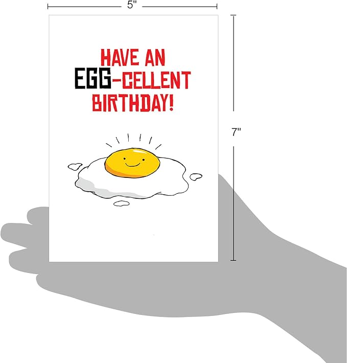 The Best Card Company - Hilarious Birthday Puns Notecard with Envelope, 5x7 Inch, Multicolored, No Batteries Required