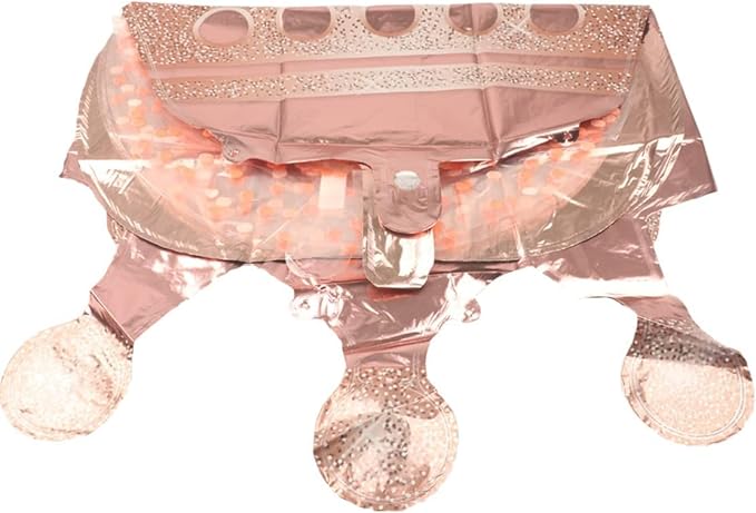 Rose Gold Crown Mylar Balloons And Pink Birthday Large Round Mylar Balloons Set For Birthday Decorations For Women