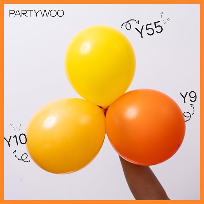 PartyWoo Orange Balloons 152pcs Different Sizes of 18 12 10 5 Inch Matte Fall Balloon Arch Kit Garland for Thanksgiving Halloween Little Cutie Baby Shower Birthday Party Decorations Orange-Y9
