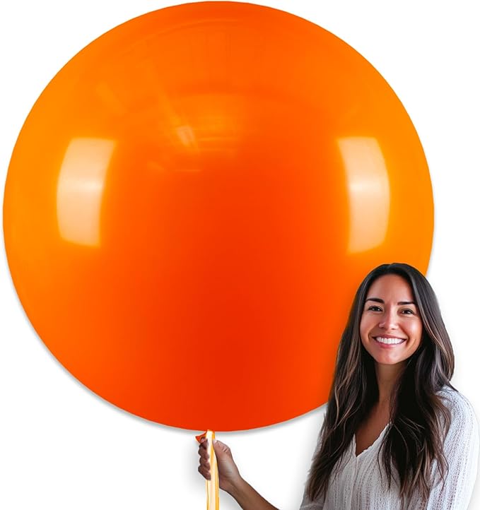 PartyWoo Orange Balloons 4pcs 36 Inch Fall Latex Helium Balloons for Birthday Baby Shower Graduation Tangerine Little Cutie Pumpkin Tropical Sunshine Boho Theme Party Decorations Orange-Y9