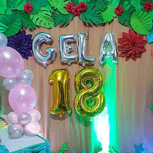 Glanzzeit 16 Inch Gold Balloons Decor Letters A to Z Numbers 0 to 9 for Wedding Prom Birthday Party (Number 8)