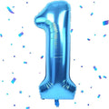 40 inch Blue Number Balloon Giant Foil Helium Balloons Blue Number 1 Balloon for 1st Birthday Party Decorations