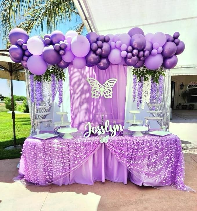Purple Latex Balloon Set - 50 Pcs 12 Inches Dark Purple Balloons Metallic Purple Balloons for Birthday Wedding Baby Shower Party Decoration