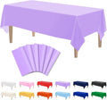 Kopokita 6PCS Light Purple Plastic Tablecloths 54 x 108 Inch, Disposable Table Cloths Rectangle Party Table Covers