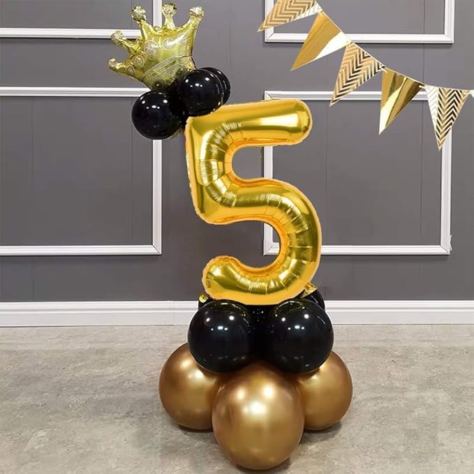 TONIFUL 40 Inch Large Gold Number 25 Balloons Giant Digital 25 or 52 Helium Foil Mylar Number Balloons for 2026 Graduation New Year Eve 25th or 52nd Birthday Party 25th or 52nd Anniversary