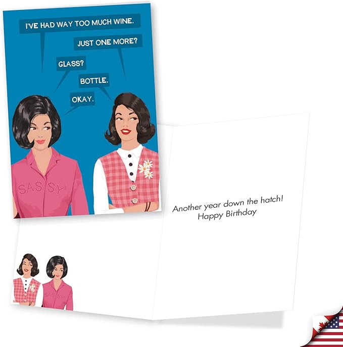 NobleWorks Assortment Pack of 3 Funny Birthday Greeting Cards with Envelopes (3 Designs, 1 Each) Blunt and Beautiful VC7956BDG-C1x3