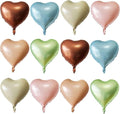 Lovoir 12 Pcs Pink Heart Shape Foil Mylar Balloons 18 Inch Love Balloons for Valentine's Day Birthday Party Decorations Wedding Engagement Romantic Decor (6 Mixed Color)