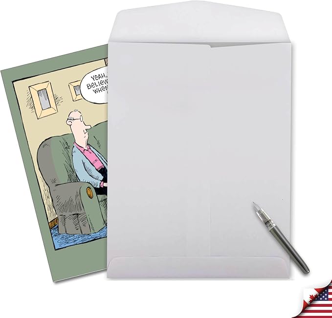 NobleWorks - 1 Big Funny Birthday Card Cartoon (8.5 x 11 Inch) - Jumbo Comic Humor, Group Greeting Card with Envelope - Reincarnation J2671BDG