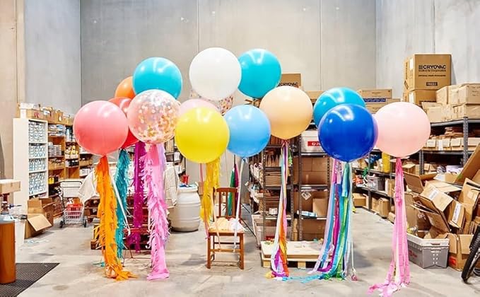 18 Inch Assorted Colors Balloons - 32Pcs Large Thick Gold Balloons Big Round Matte Chrome Party Latex Balloons for Birthday Baby Shower Wedding Graduation Anniversary Themed Party Decorations