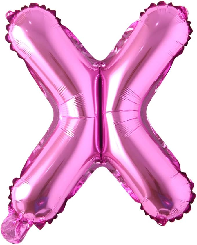 16" inch Single Rose Red Alphabet Letter number Balloons Aluminum Hanging Foil Film Balloon Wedding Birthday party decoration banner Air Mylar Balloons (16 inch Rose Red X)