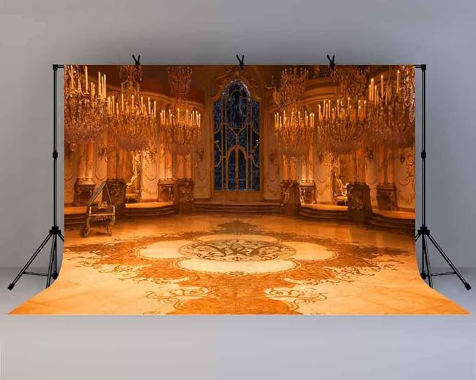 10x7ft Castle Backdrops for Photography Golden Medieval Palace Background for Wedding Birthday Children Baby Party Decoration Photo Booth Studio Props BJLSLY225