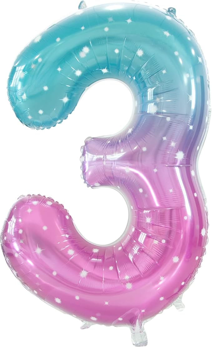 Number 3 Balloon, Large number balloons 40 inch, 3rd Birthday Party Decorations Third Birthday Sign Decor