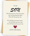 To My Son, Birthday Card for Son, Son Birthday Card, Birthday Card Son, Birthday Card Son, Happy Birthday Son Card, To My Son from Mom, Gifts for Adult Son Gift Ideas, Birthday Card Son Adult