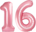 40 Inch Pearlescent Pink Number 16 Balloon Number 16 Balloon 40 Inch, 16th Birthday Party Decorations for Boy or Girl Huge Mylar Anniversary Party Supplies