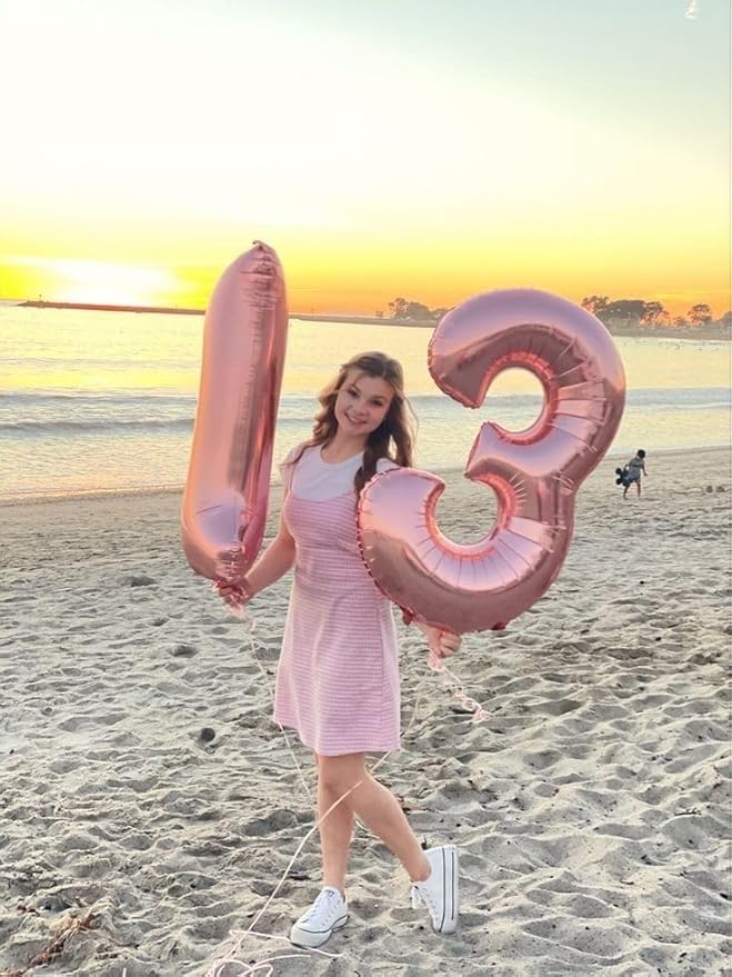 Balloons 15 Number, 40 Inch 15th Birthday Decorations for 1 5 15 51, Pastel Pink Big Foil Number Balloons for Wedding Store Anniversary Party Supplies