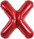 TONIFUL 40 Inch Large Bright Red Letter Balloons A-Z, Giant Jumbo Helium Foil Mylar Big Letter X Balloons for Birthday Party Anniversary Wedding Decorations