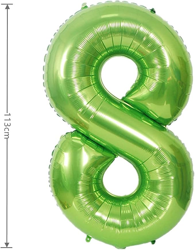 40 Inch Large Foil Helium Number Balloon Birthday Wedding Party 0-9 (Green, 8)