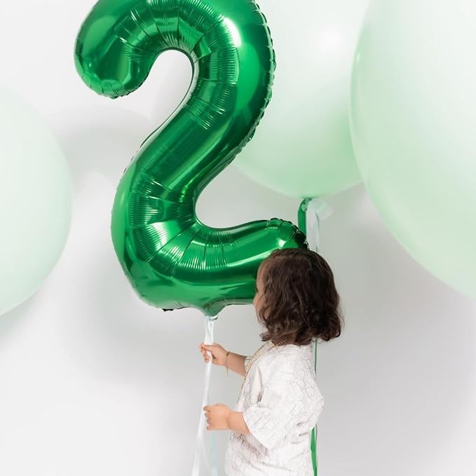 Dark Green Number 10 Balloon 40 Inch, 10th Birthday Party Decorations for Children, Giant 10 Foil Balloon for Party Supplies