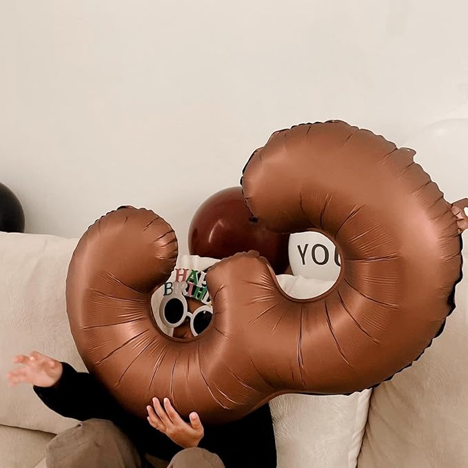 Dark Brown Number 13 Balloon 40 inch, Coffee Brown 13 Number Balloons, 13th Birthday Decorations, Chocolate 13 Year Old Girls Boys Dark Brown Party Supplies