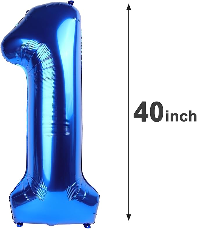 Giant Navy Blue 10 Balloon Number 40 Inch, 10 Number Balloons Birthday Supplies, 10 Year Old Birthday Party Celebration, 10 Balloons Graduations Anniversary Decorations