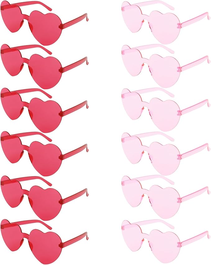 Heart Sunglasses 12/18/24 Pcs Heart Shaped Glasses for Women Cute Funny Party Glasses Party Favors Accessories