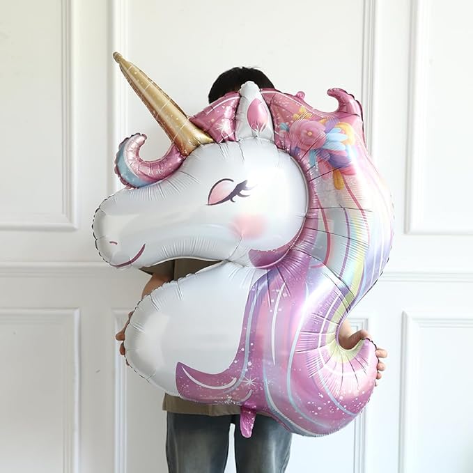 PageebO Pastel Rainbow Unicorn Balloon Garland Arch Kit, 154Pcs Soft Rainbow Balloons with Unicorn Meteor Cloud Balloons for Fairytale Birthday Party Princess Tea Girl Baby Shower Decorations