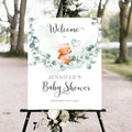 Personalized Bear Baby Shower Welcome Sign, Welcome to Baby Shower Sign, Greenery Teddy Bear Baby Shower Sign Decor