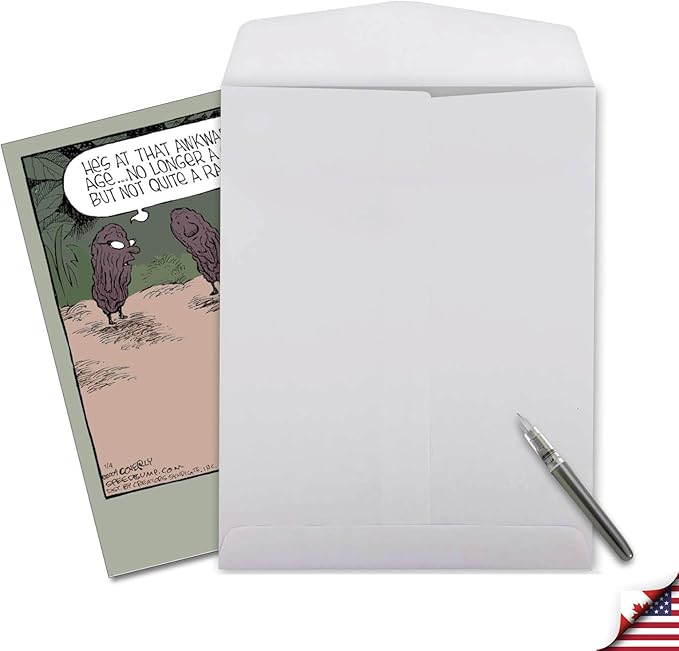 NobleWorks - 1 Big Funny Birthday Card Cartoon (8.5 x 11 Inch) - Jumbo Comic Humor, Group Greeting Card with Envelope - Almost a Raisin J2677BDG