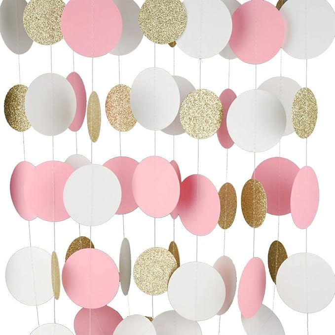 Pre-Strung Happy Birthday Banner and Decorations-Girls Toddler Birthday Decorations-Happy Birthday Banner and Dot Garland Pastel Colors