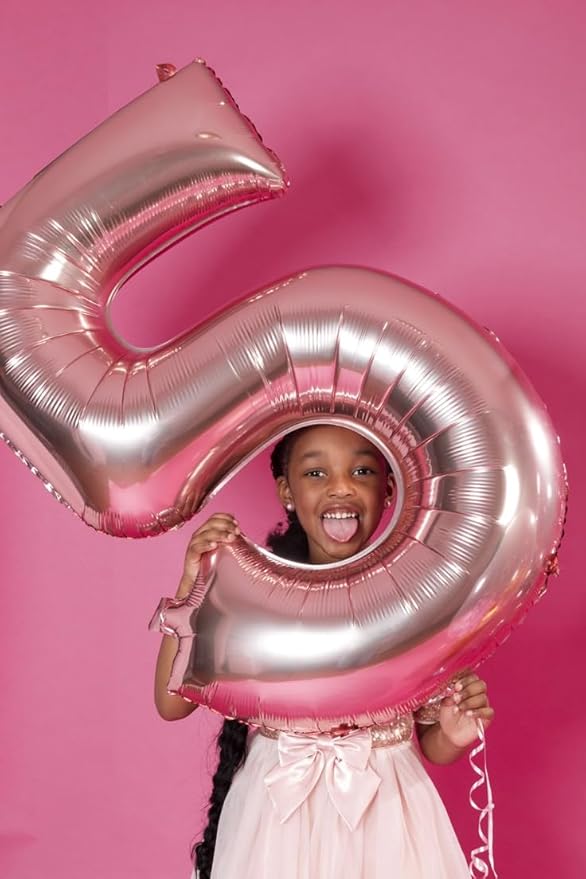 40 Inch Number Balloons, Rose Gold Balloons for Woman Man 15th Birthday Party Decoration, Foil Number 15 Ballon for 15, 51 Anniversary, Bridal Shower, Graduation, Wedding, Valentine's Day