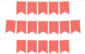 Andaz Press Hanging Pennant Banner with String, Coral, 1-Set, 24 Pennants, Approx. 12-Feet Long