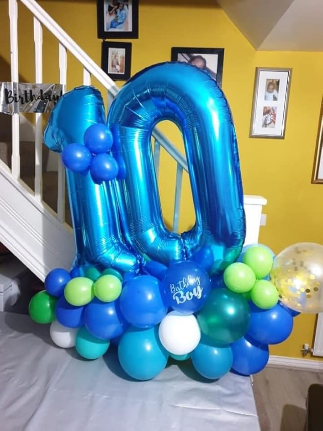 Navy Blue Number 100 Balloon 40 inch, 100 Number Balloons, 100th Navy Blue Birthday Decorations, 100 Year Old Women Men Blue Party Supplies