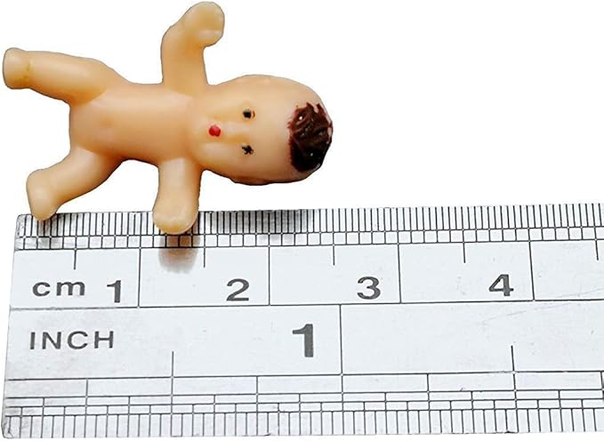 Mini Plastic Babies for Party Favor Decor Party Decorations Baby Shower Party Game Ice Cube Game (1" 120pcs, Latin)