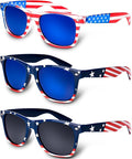 3Pcs American Flag Sunglasses, 4th of July Decor Party Accessories, Independence Day Decorations