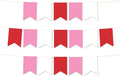 Andaz Press Hanging Pennant Banner with String, Pink, White, Red, 1-Set, 24 Pennants, Approx. 12-Feet Long, Valentine's Theme Colored Supplies