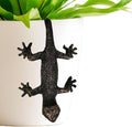 Gecko Plants Pot Hanger Flower Pot Decorations Pot Hugger Resin Statue Sculptures Climbing Lizard Flower Figurine for Garden Outdoor Fairy Garden Fence Lawn Gecko Ornaments Home Office Decoration