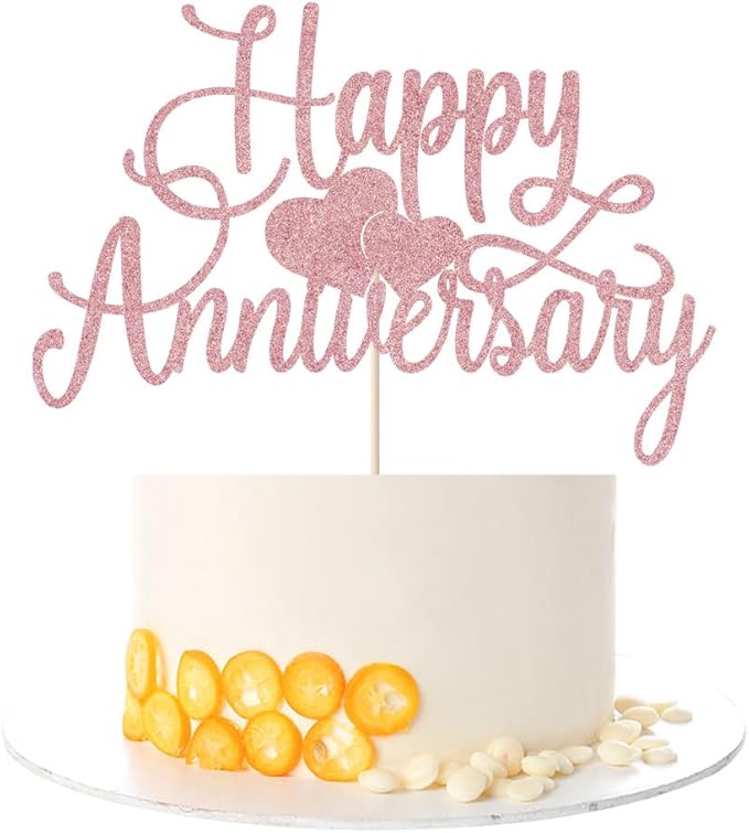 Happy Anniversary Cake Topper - Company Anniversary,Wedding Wedding Anniversary,Birthday Party Selected Decoration Supplies