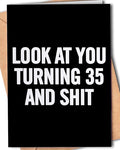 Funny 35th Birthday Card for Women, Men - Happy 35th Birthday Card for Wife, Husband - 35th Bday Card for Daughter, Son - 35 Years Old Card - Joke 35th Birthday