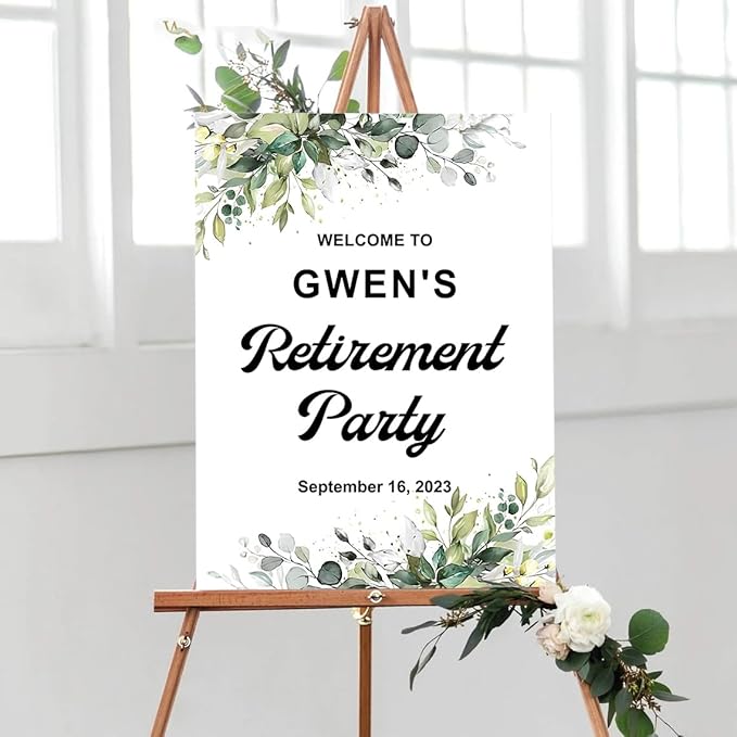 Personalized Retirement Yard Sign, Personalized Lawn Decoration for Happy Retirement Celebration, Outdoor Welcome Board for Party Entrance, Event Decor for Coworker Farewell Party, 12x18 Inch #8